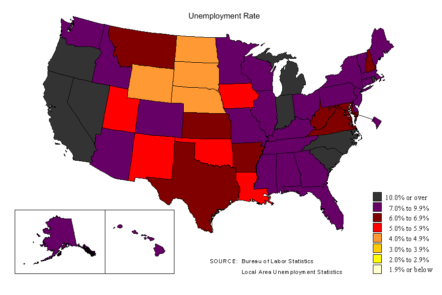 Unemployment Rate By State Chart